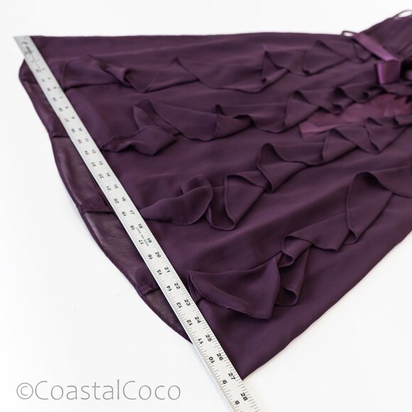 Eliza J Purple Ruffle Chiffon Dress 8 Halter Babydoll Fairycore Y2K Whimsy Party - Picture 9 of 10